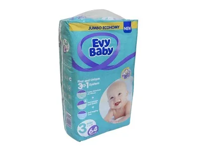 EVY BABY DIAPERS 3 midi 5-9kg 64pcs
