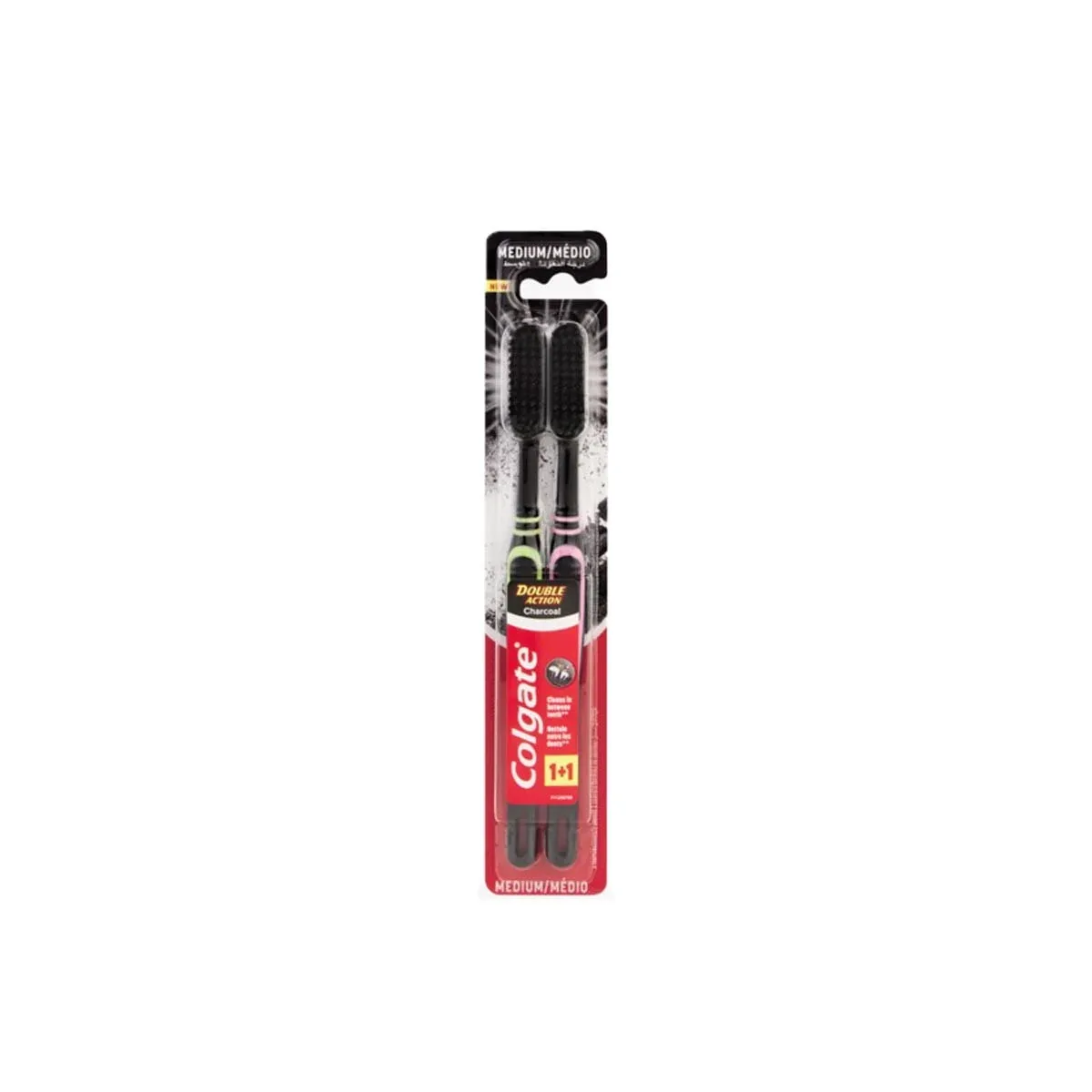 Colgate Double Action Charcoal Medium Toothbrush
