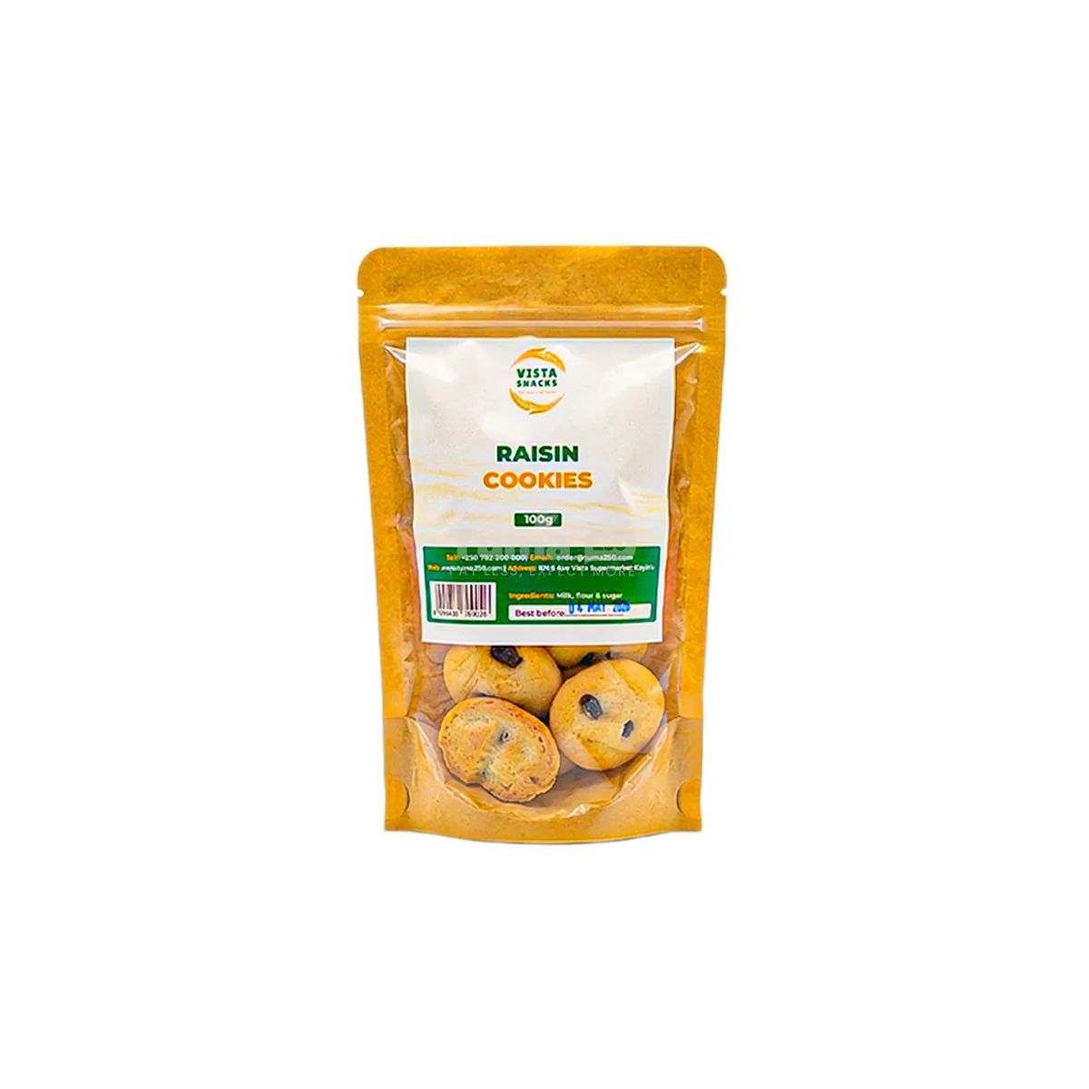 Vista Snacks Raisin Cookies 100g