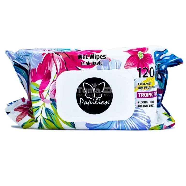 Papilion Tropic Flowers Premium Quality Wet Wipes 120pcs