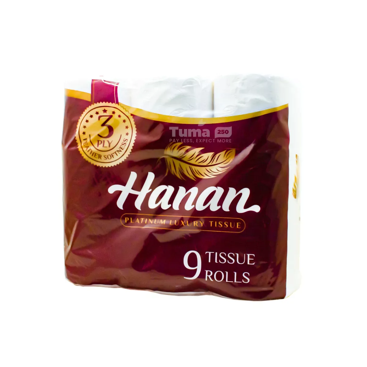 Hanan Premium Luxury Tissue 3Ply 9 Toilet Paper Rolls