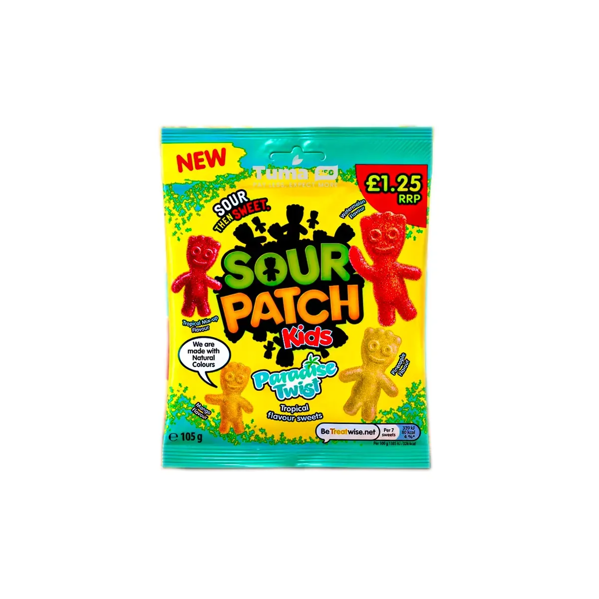 Sour Patch Kids Paradise Twist Tropical Flavour Sweet 105g