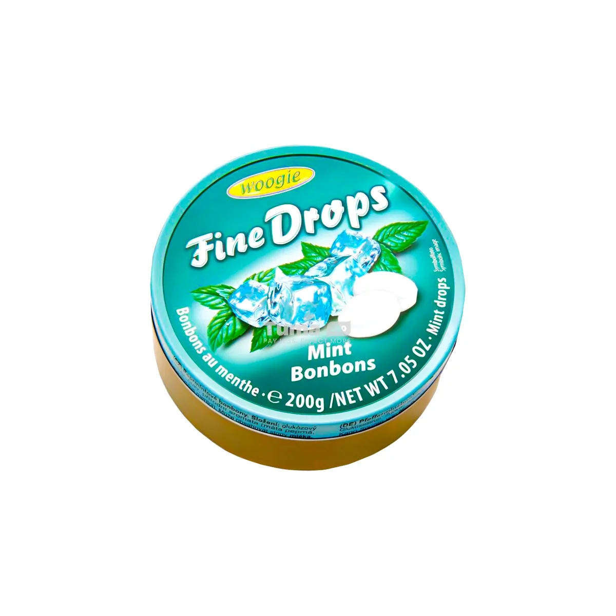 Woogie Fine Drops Mint Bonbon/Bonbons Au Menthe 200g