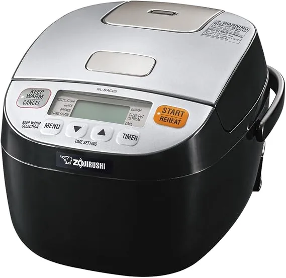 Zojirushi 612252-NL-BAC05SB Micom Rice Cooker And Warmer, Silver Black